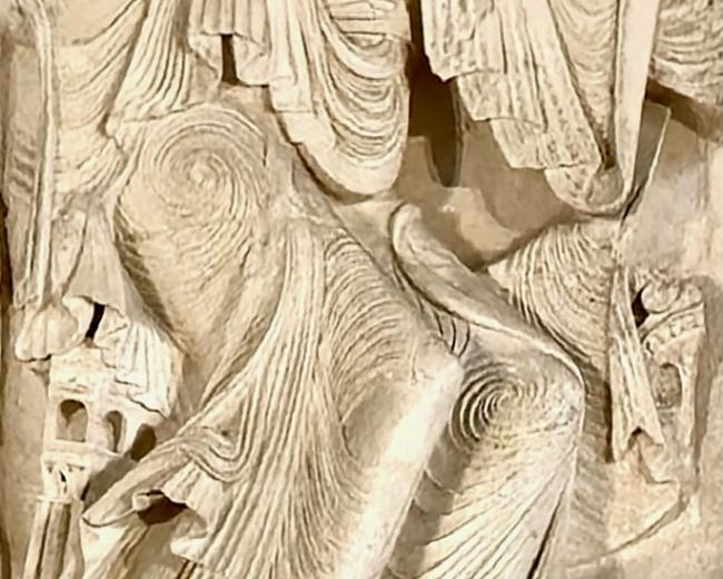 Timpaan - twee spiralen